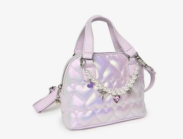 Purple Iridescent Pearl Charm Bag
