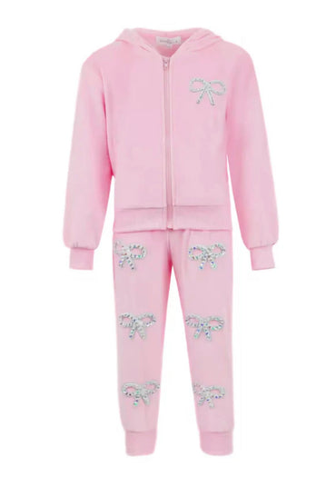 Pink Plush Bow Set