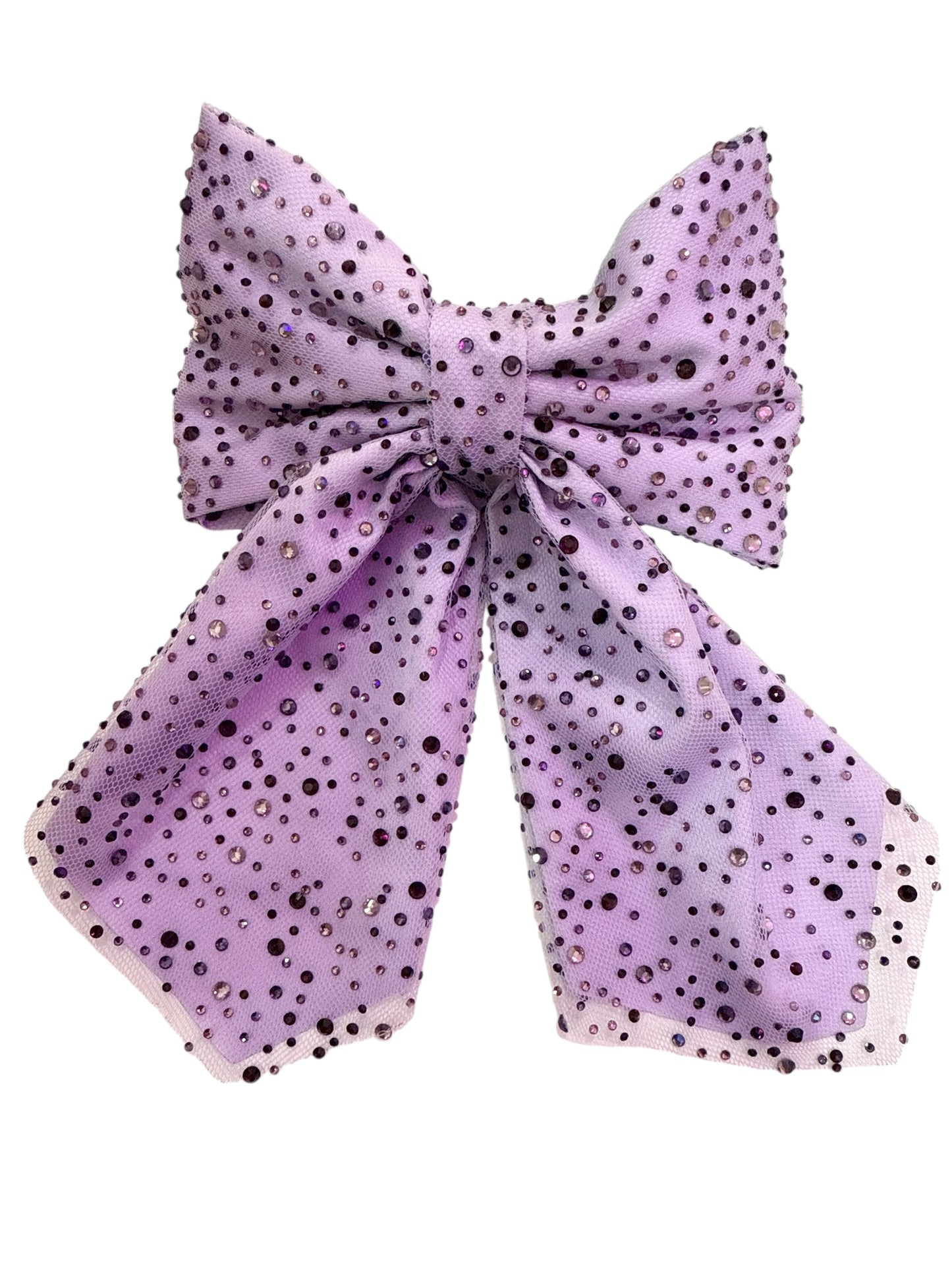 Lilac Rhinestone Bow