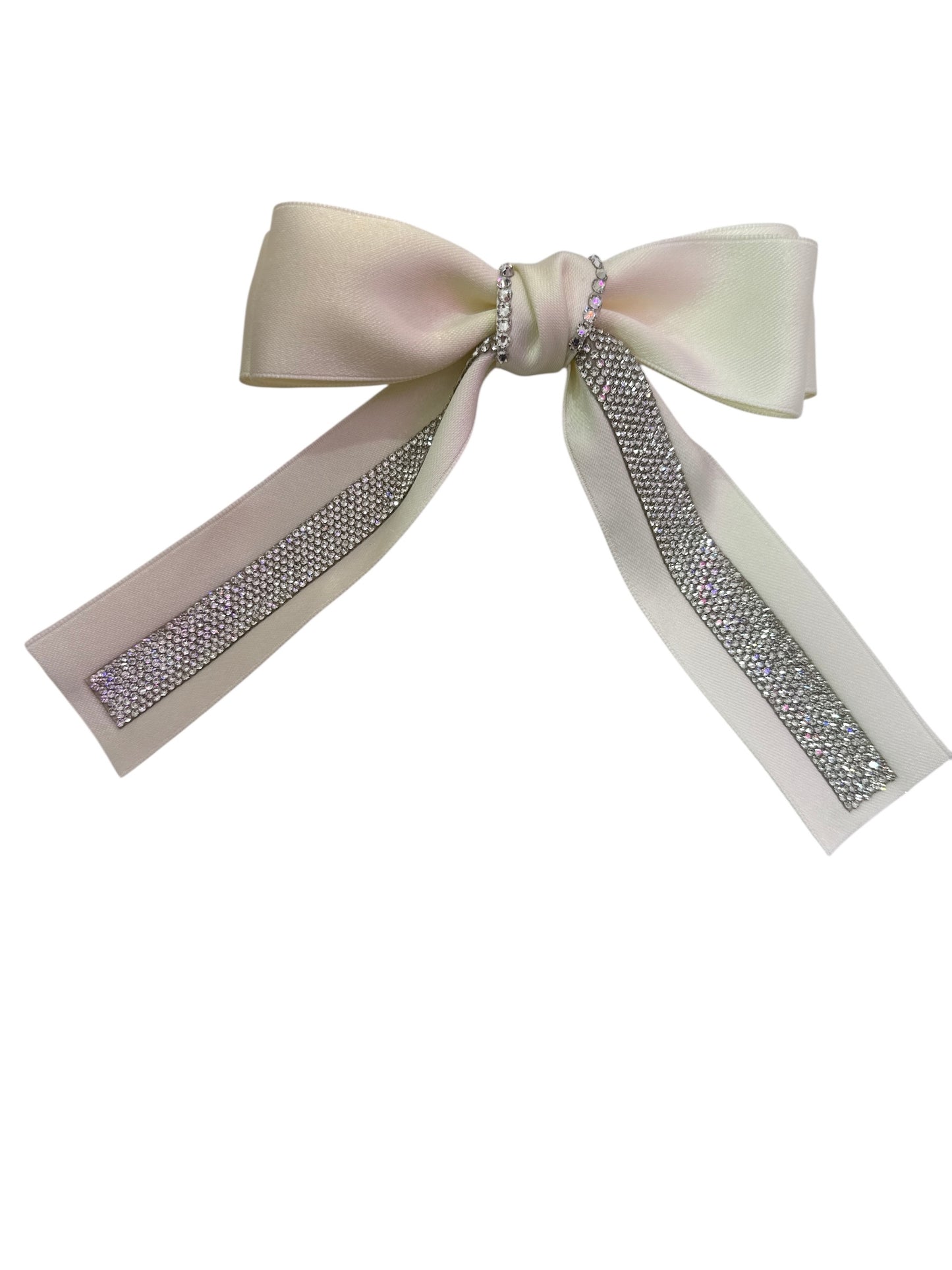Ivory Rhinestone Bow