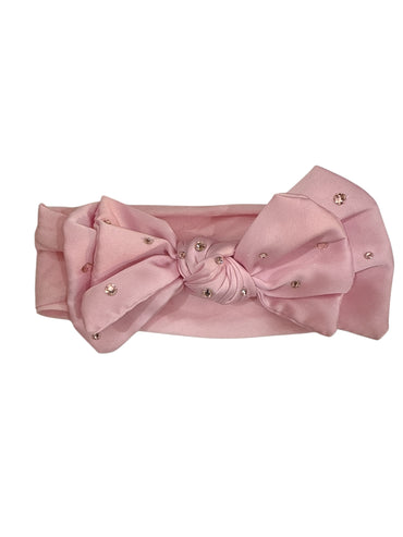 Infant pink rhinestone headband
