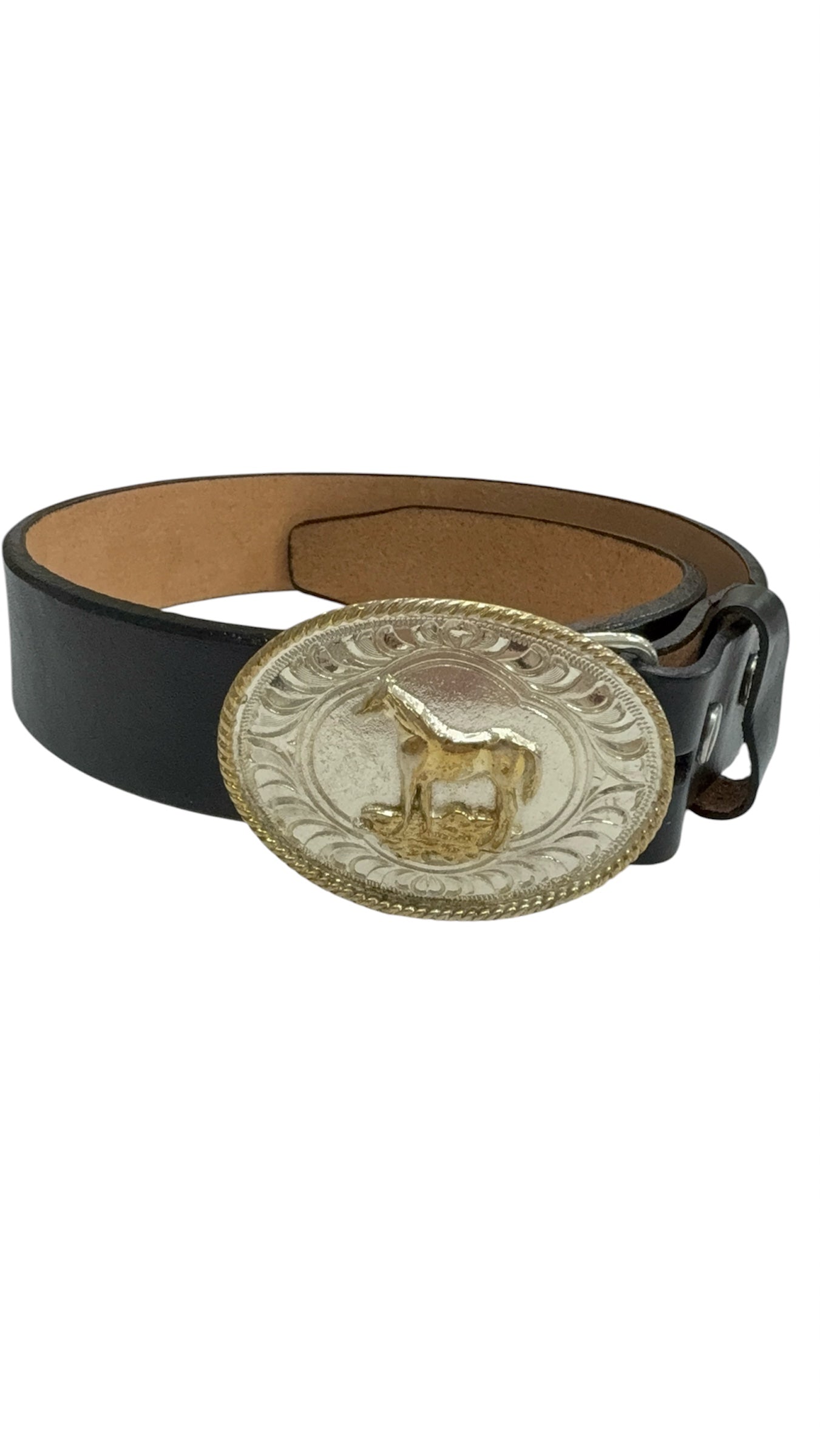 Horse Black Western Belt