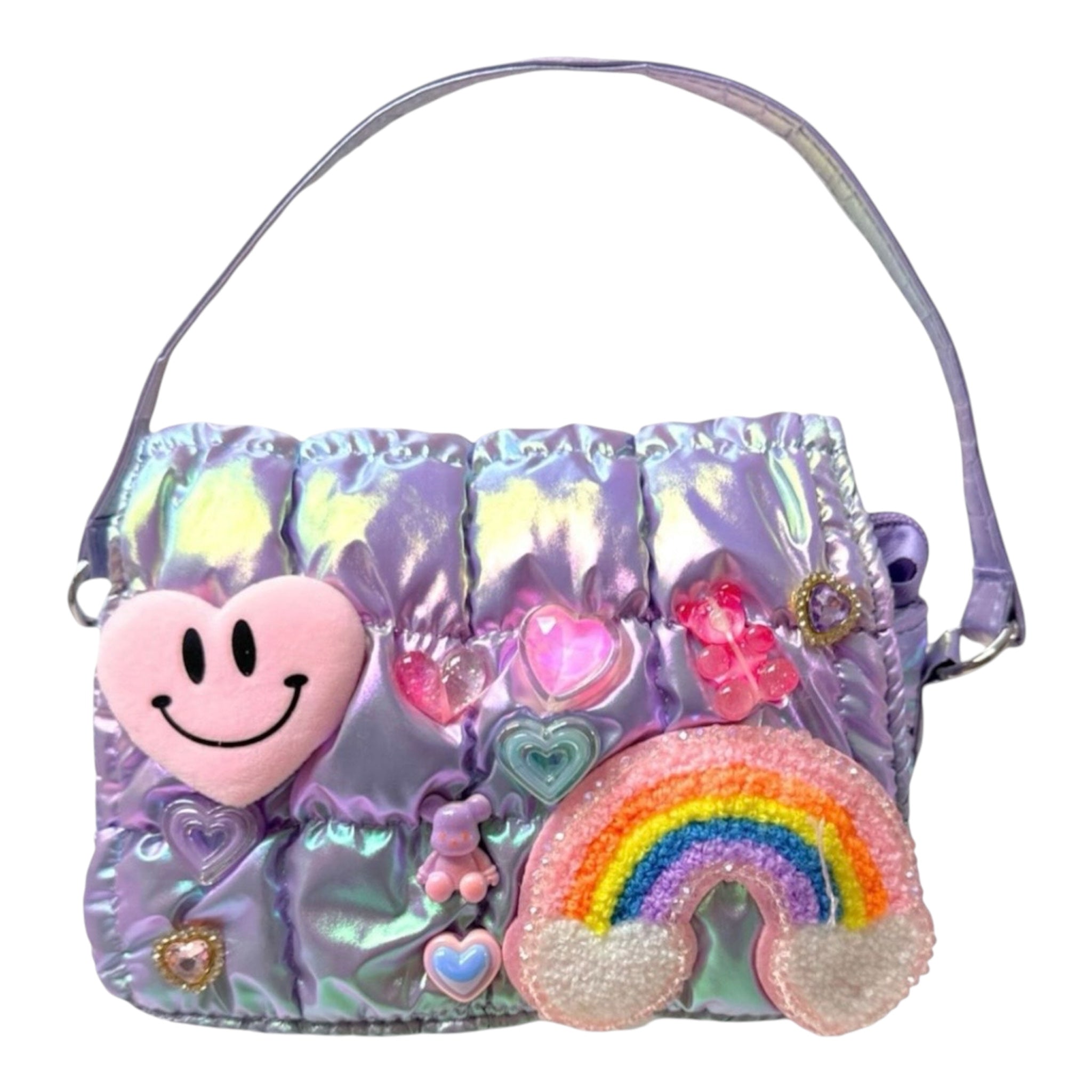 Purple Iridescent Charm bag