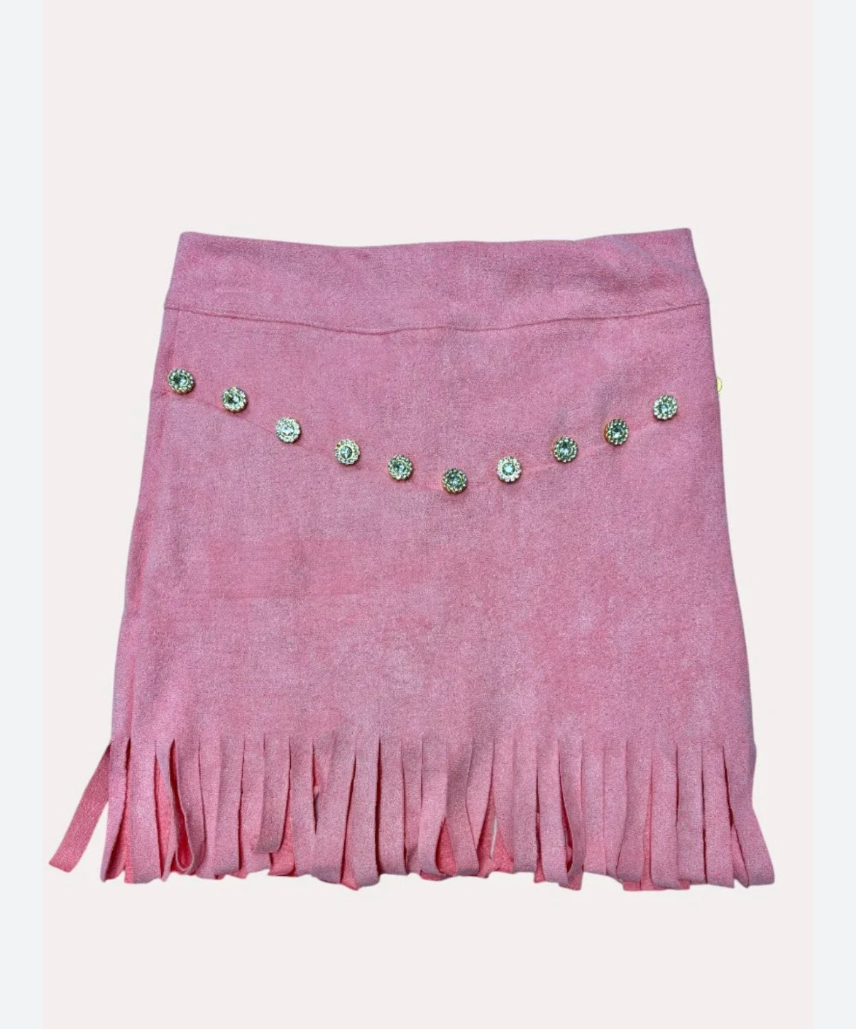 Pink Fringe Skirt