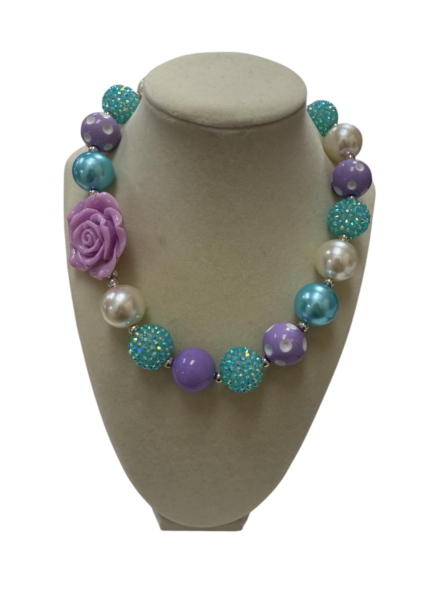 Blue, Purple Bubble Necklace