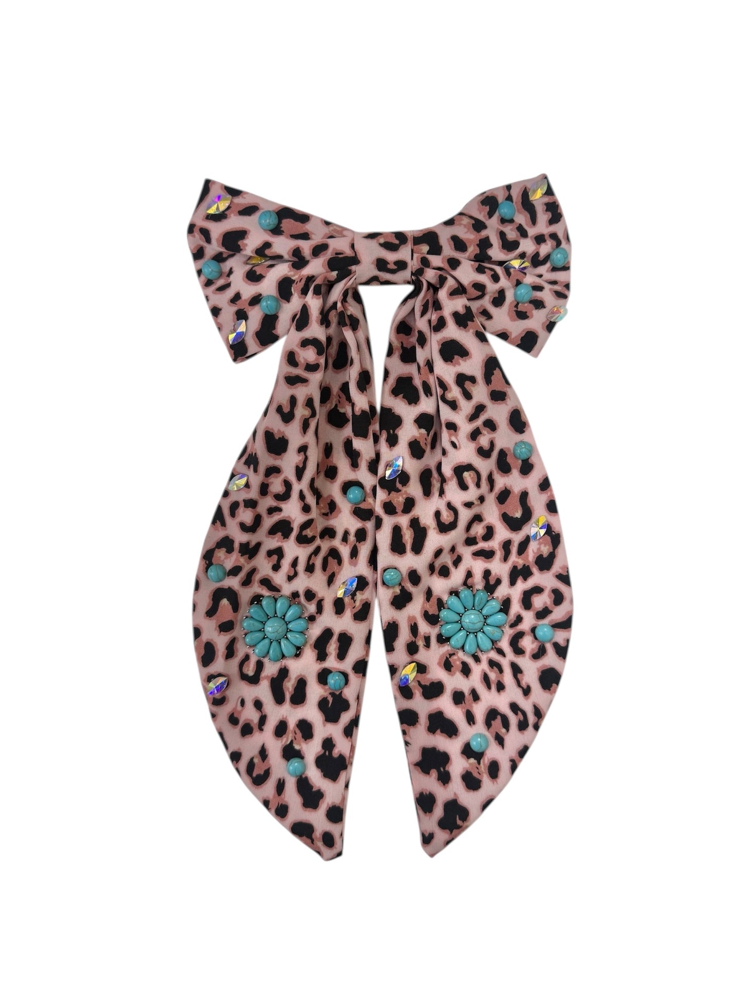 Pink Turquoise Western Hair Bow