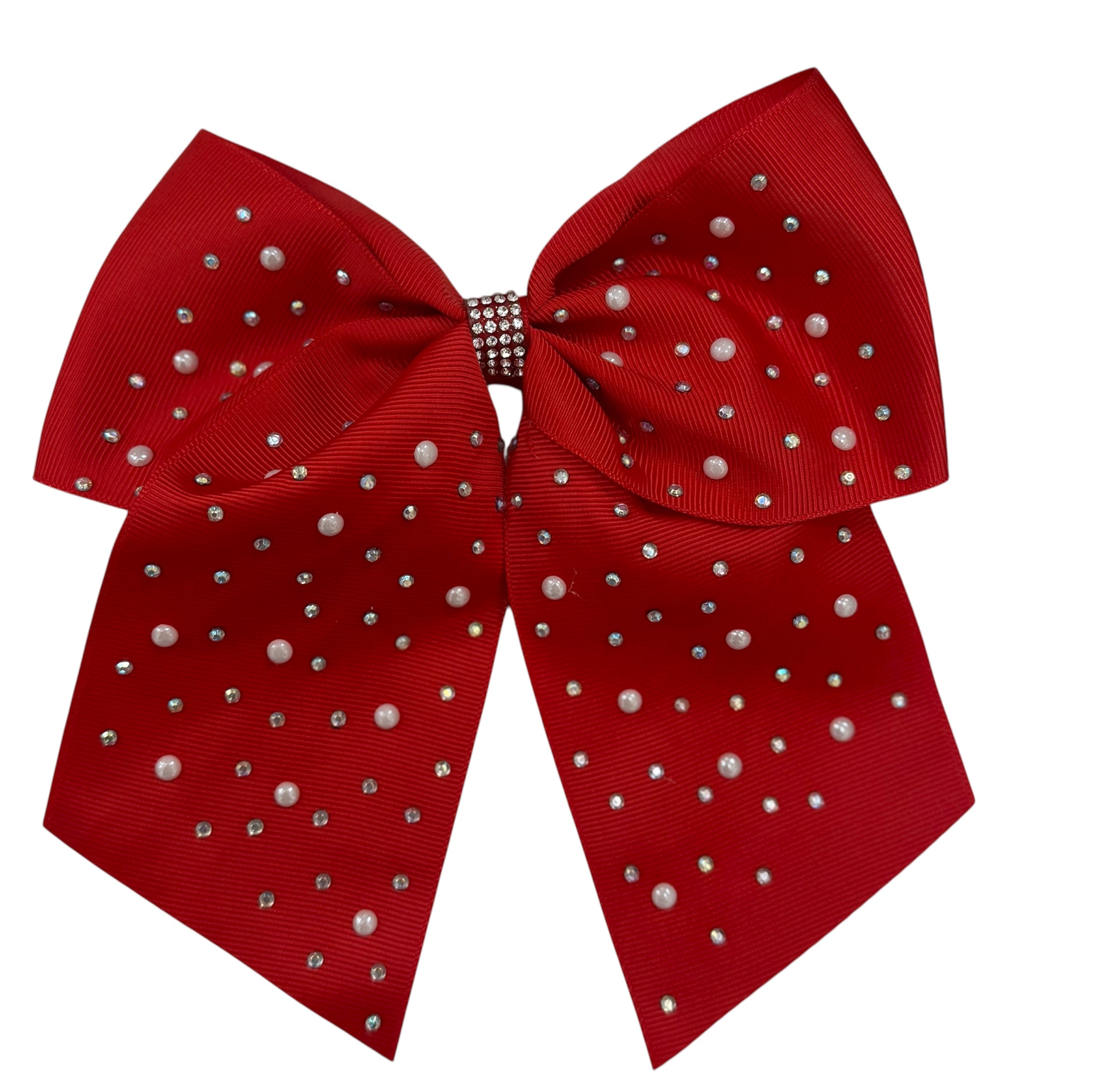 Red Rhinestone Hair Bow