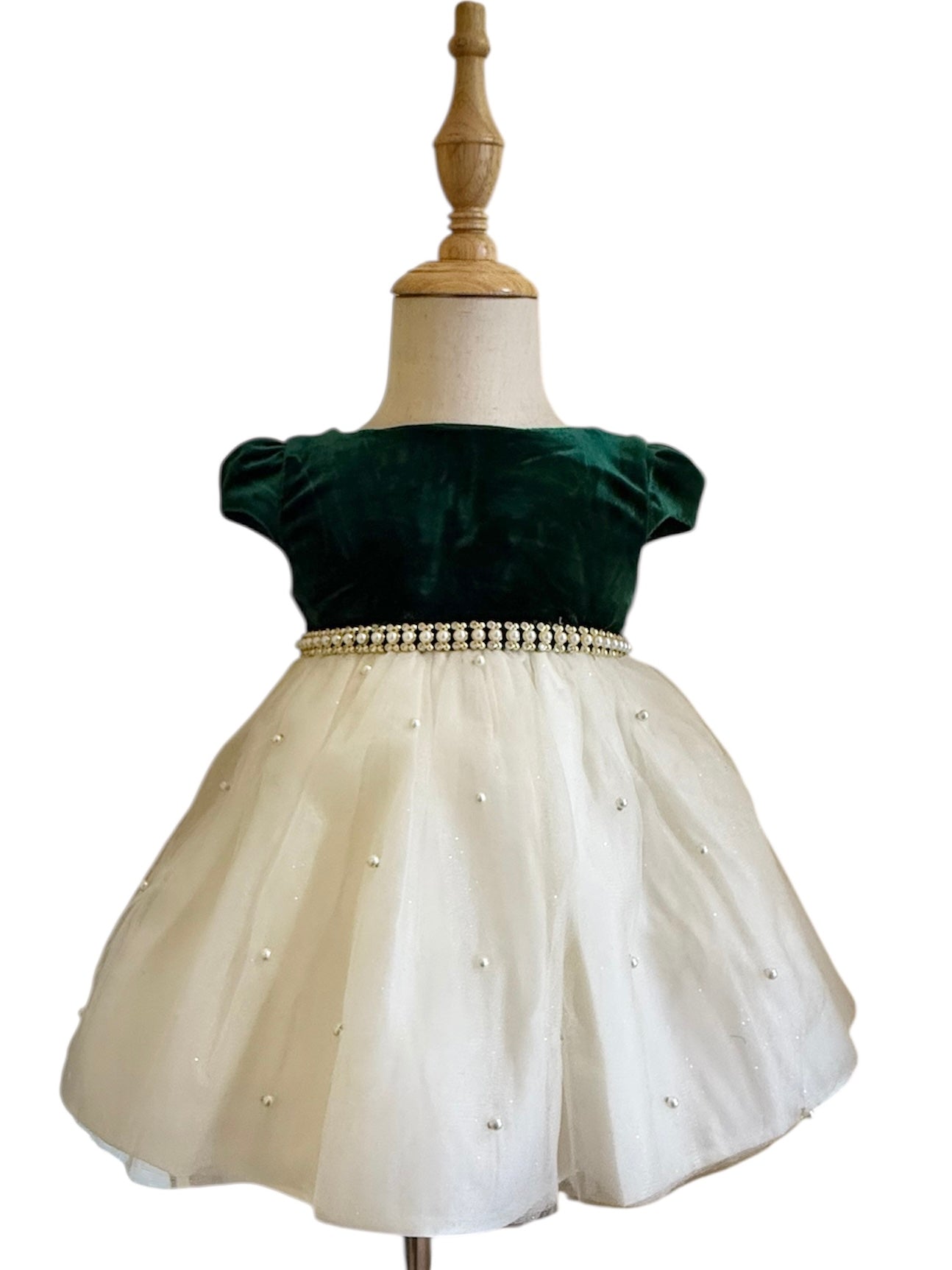 Hunter Green Pearl Dress