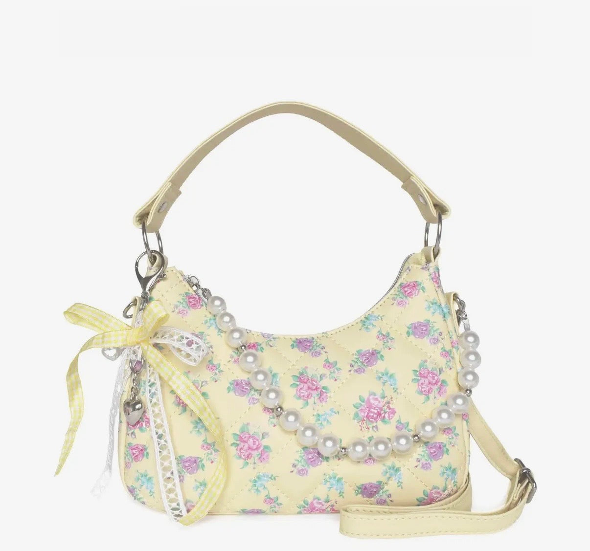 Pastel Yellow Floral Bag