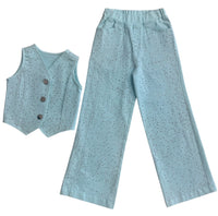Aqua Silver Stone 2 Piece Vest Set