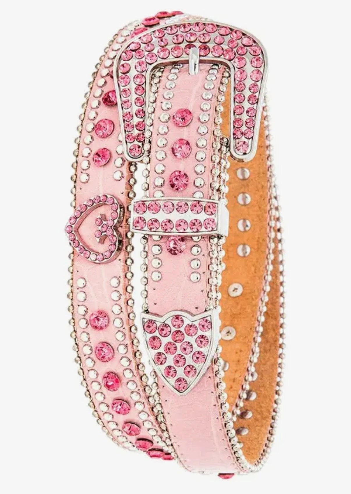 Pink Heart Western Belt