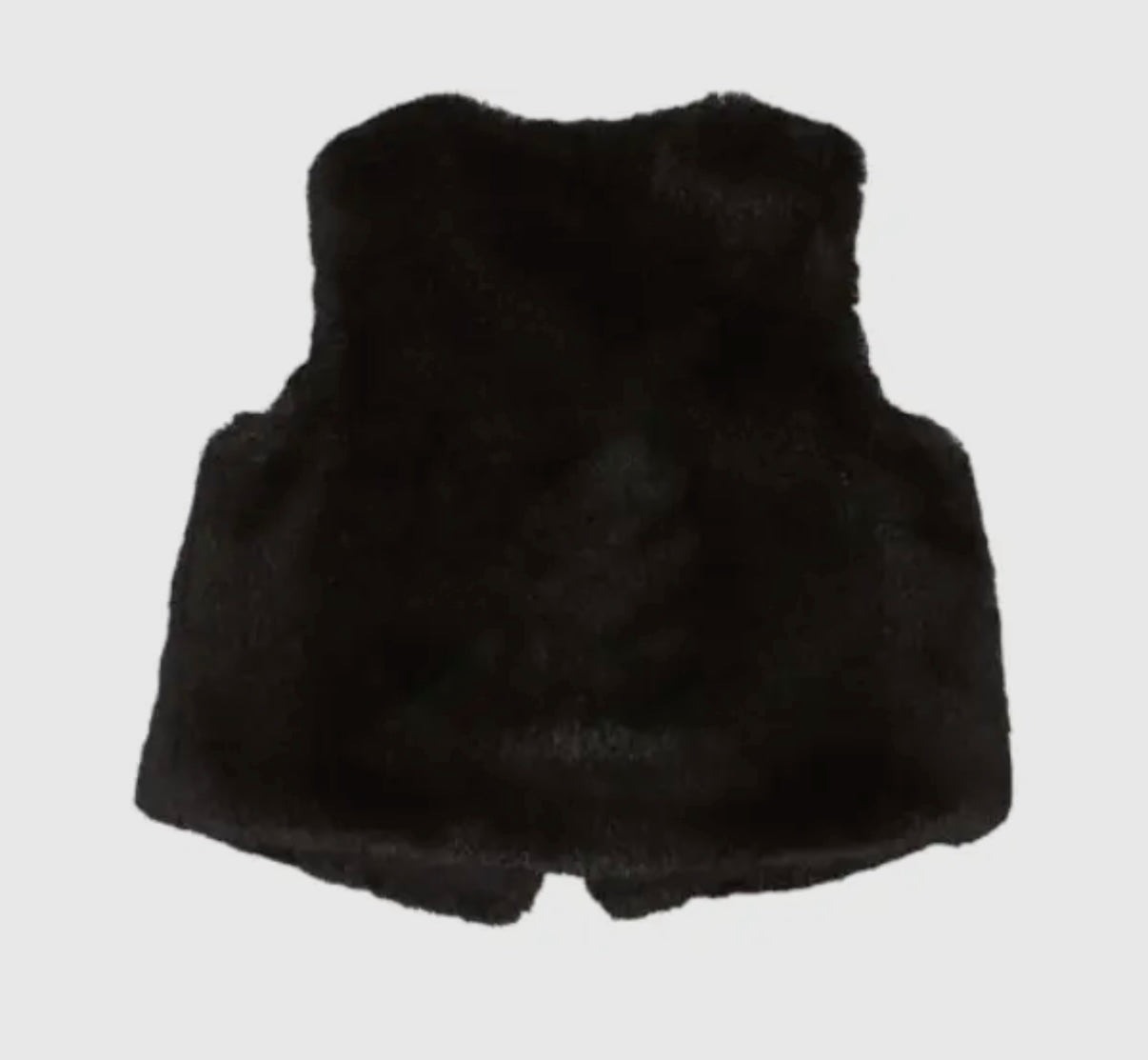 Black Furry Vest