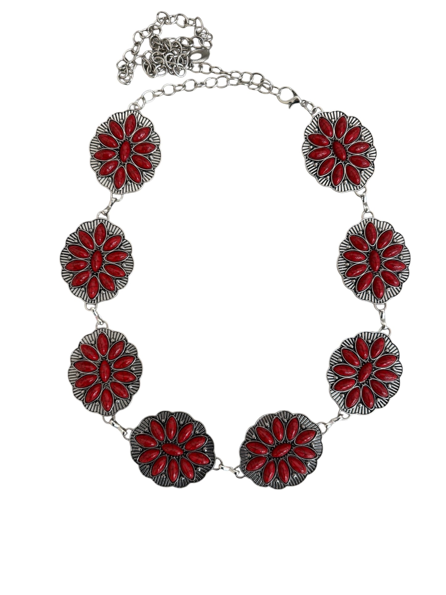 Red Western Chain Belt