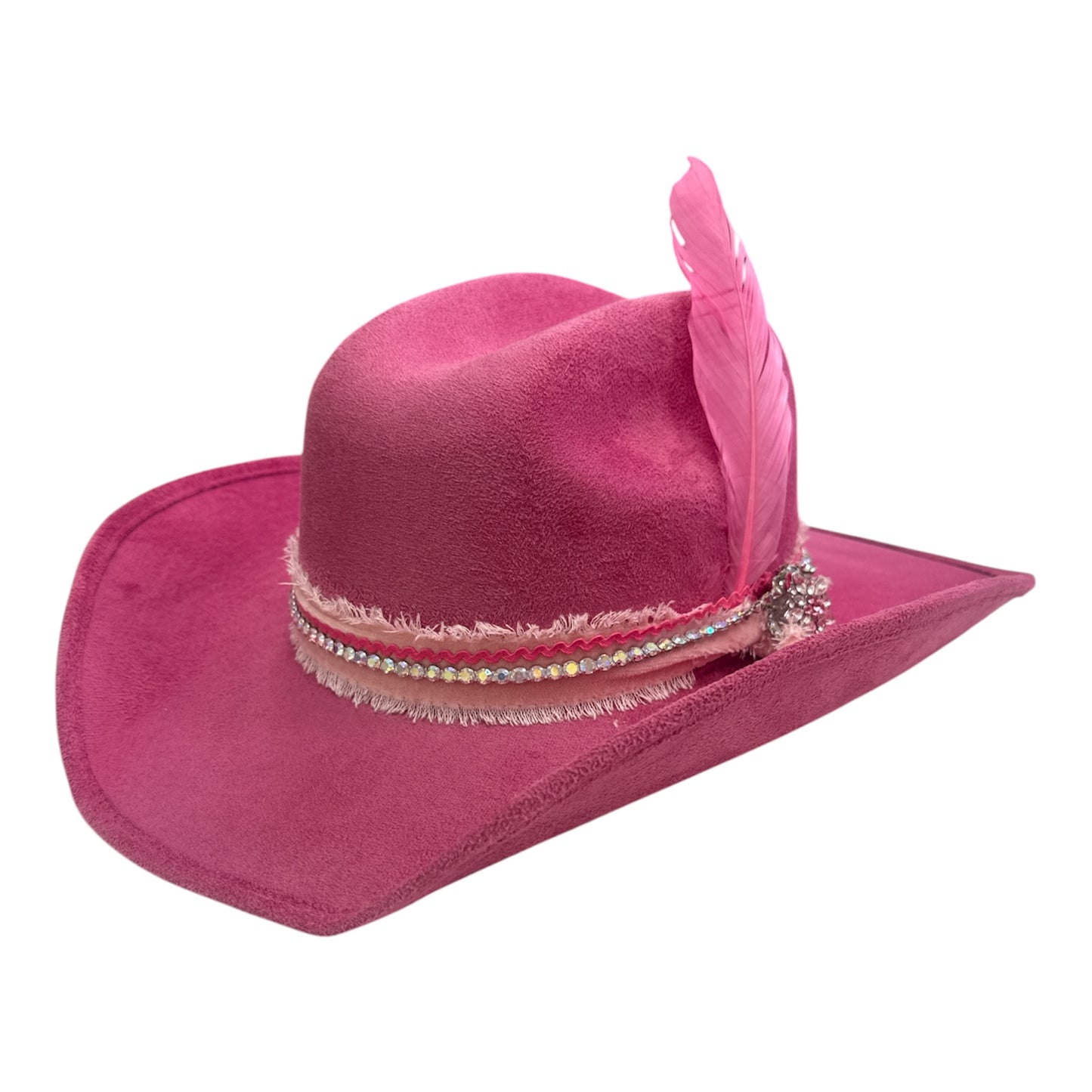 Distressed Fuchsia Cowgirl Hat