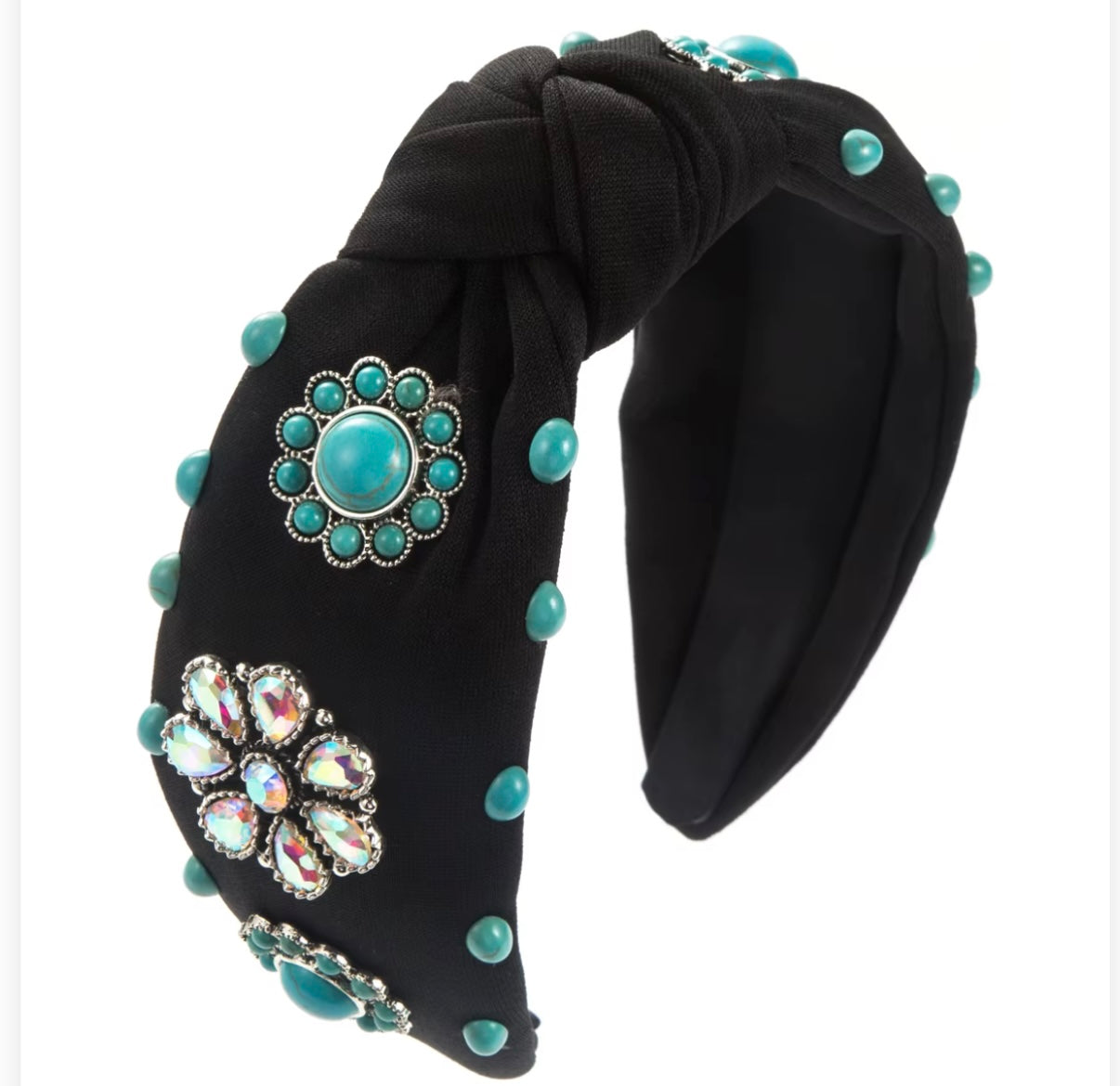 Black Turquoise Headband