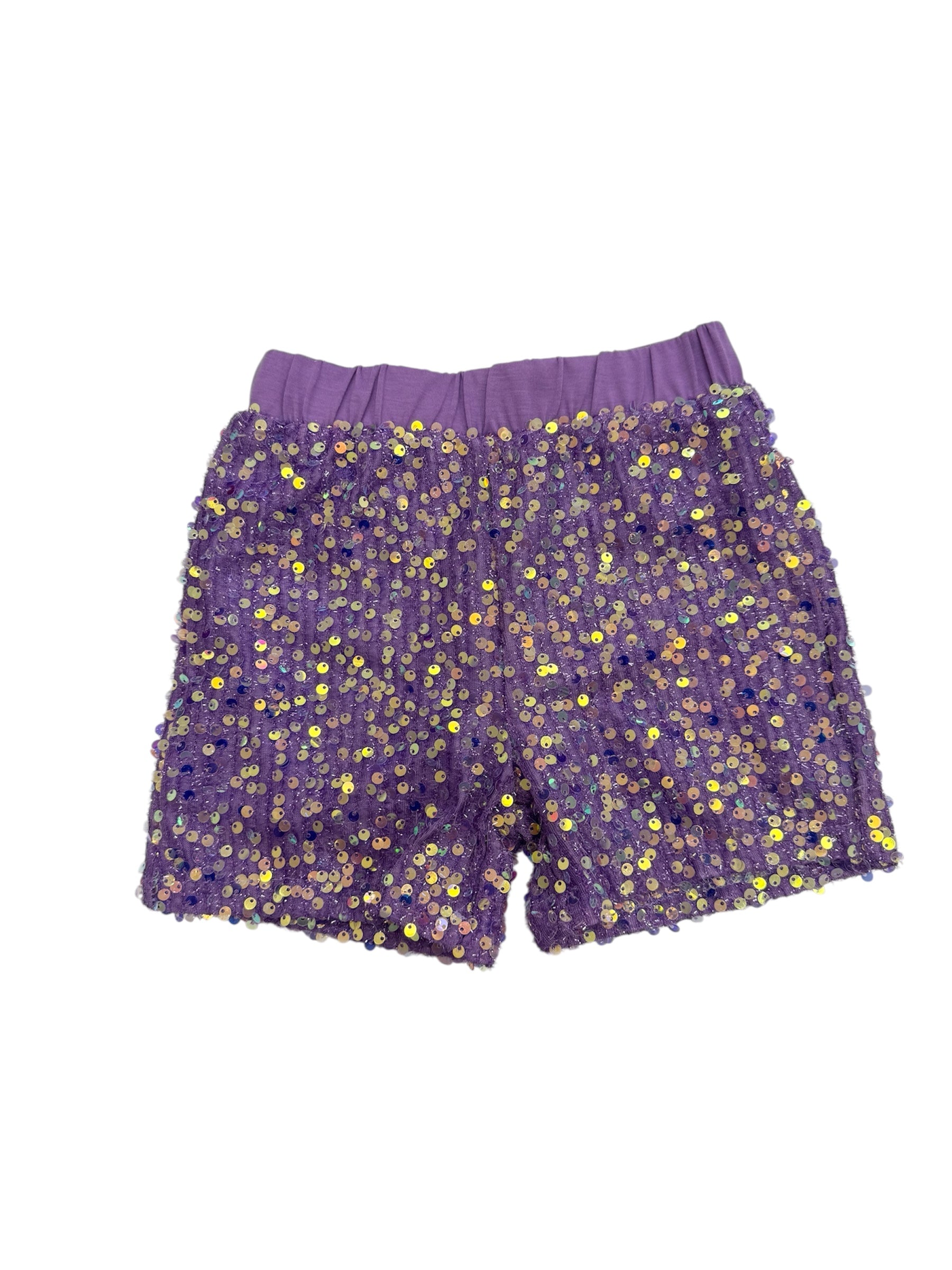 Purple Sequin Shorts