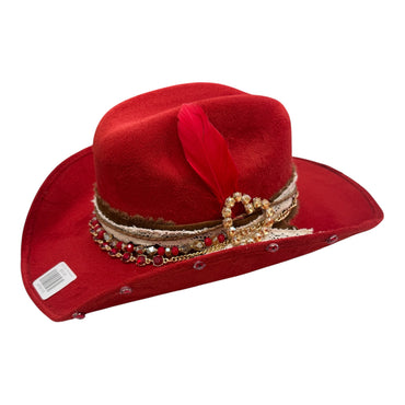 Red Cowgirl Hat Onesize