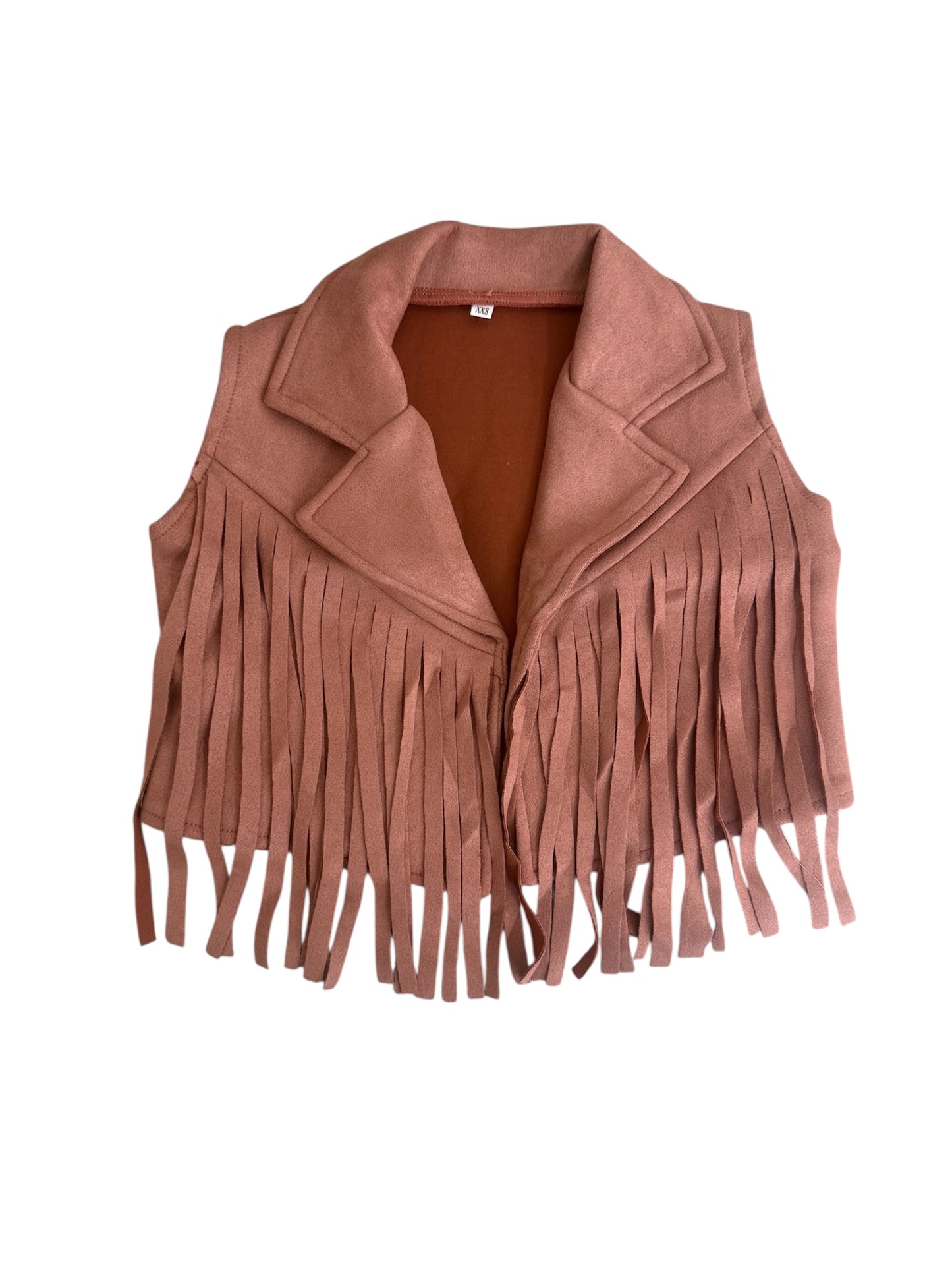 Mauve Western Fringe Vest