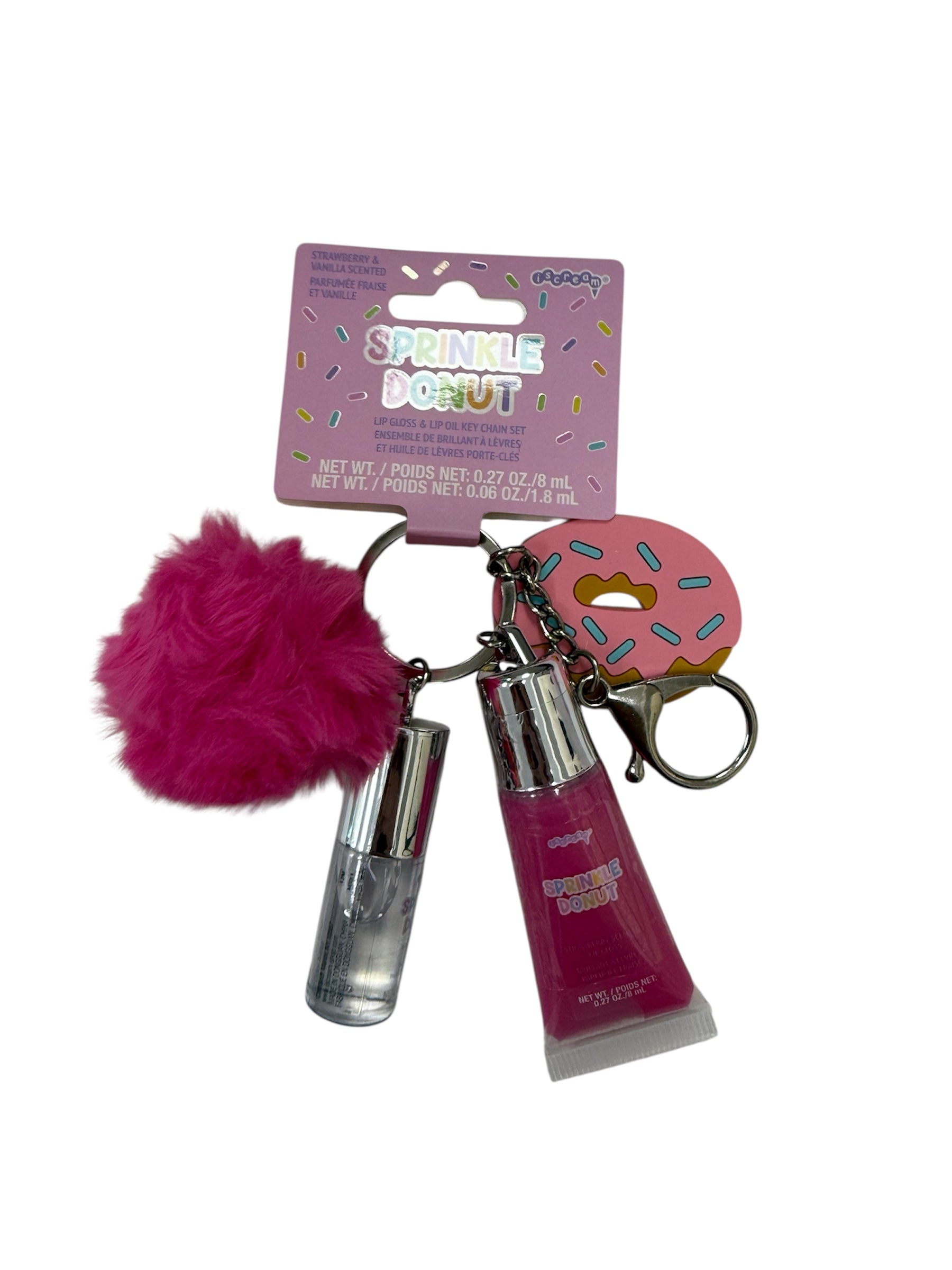 Sprinkle Donut Keychain