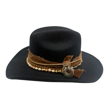 Sm-Black Cowgirl Hat