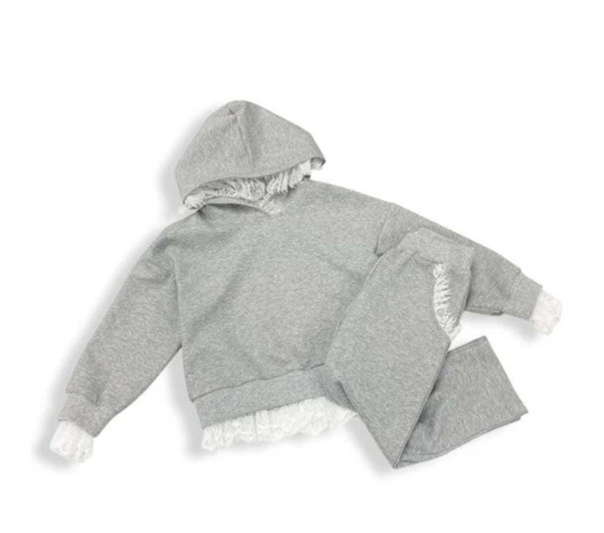 Hoodie/Pants Rhinestone Set