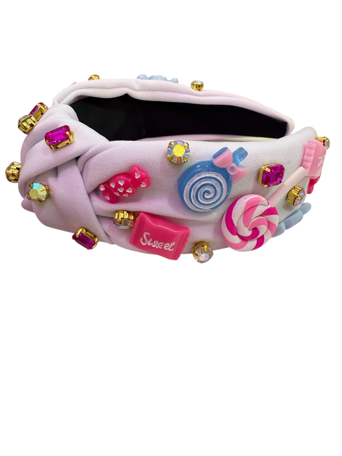 White Candy Charm Headband