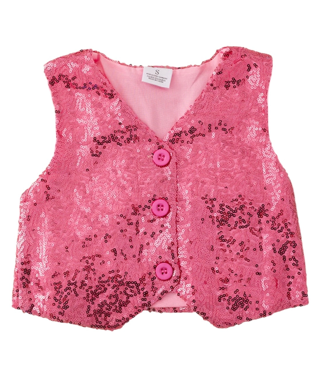 Pink Sequin Vest