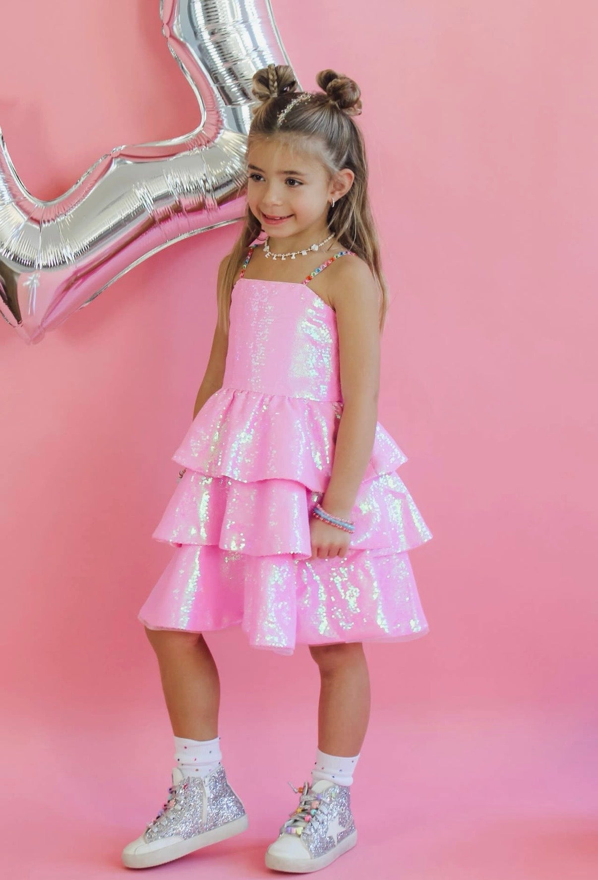Pink Sequin Dress