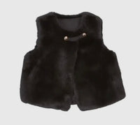 Black Furry Vest