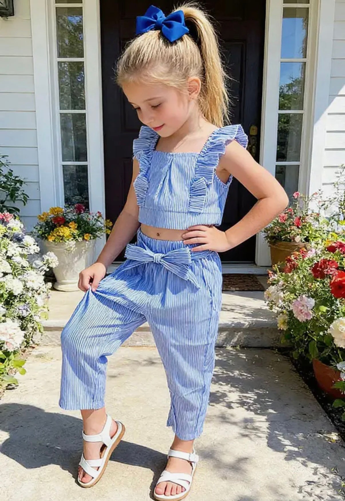 Blue Stripe 2 Piece Set