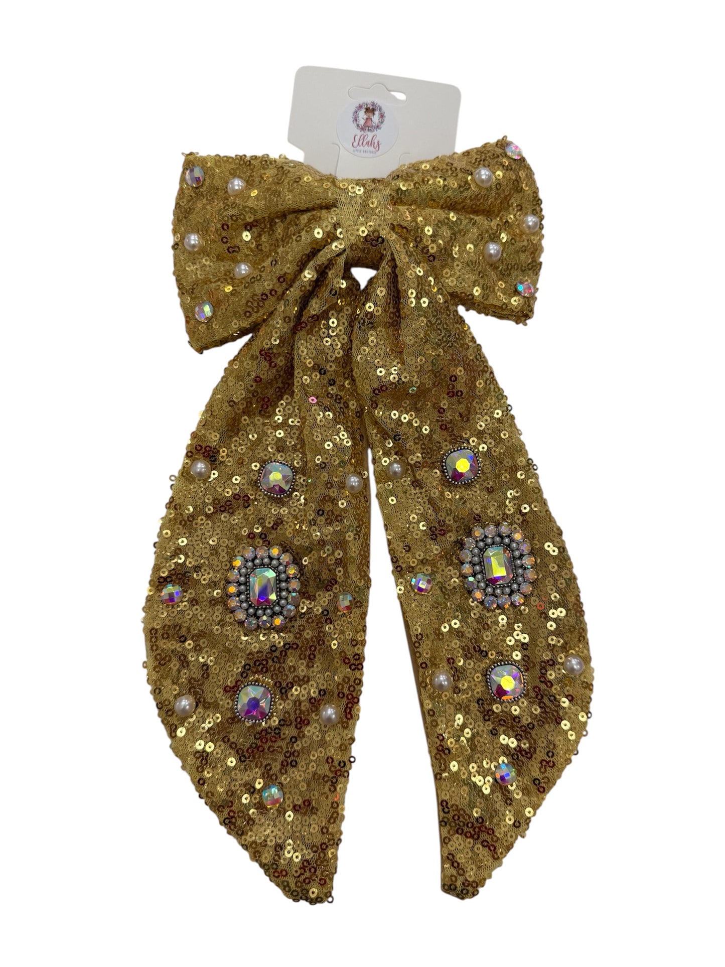 Gold western hair bow