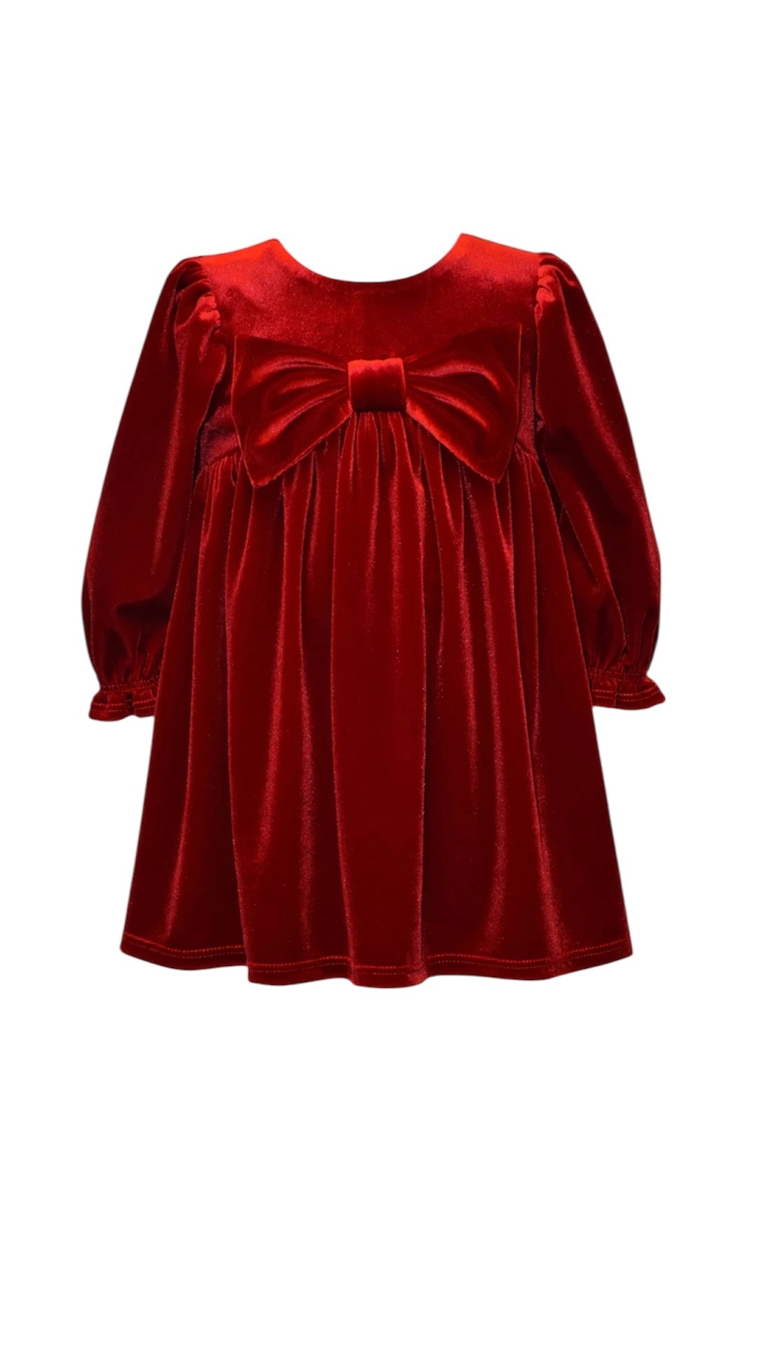 Red Velvet Bow Dress