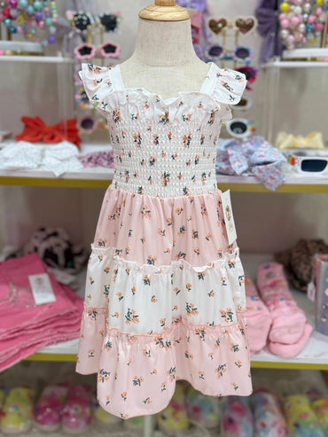 Light Pink/ White Flower Dress