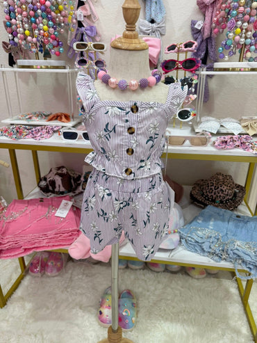 Lavender 2 Piece Flower Set