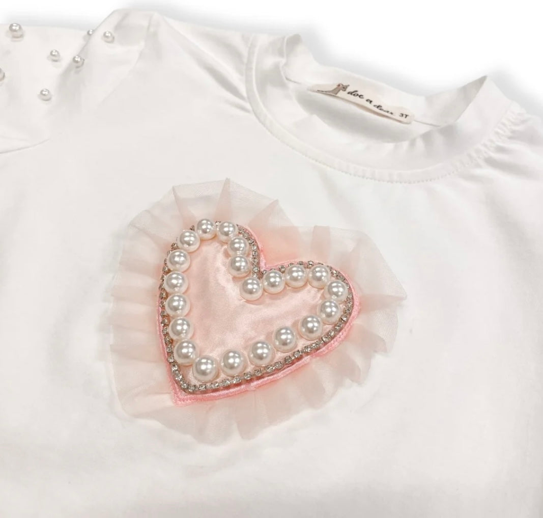 Pearl Heart Patch Tee