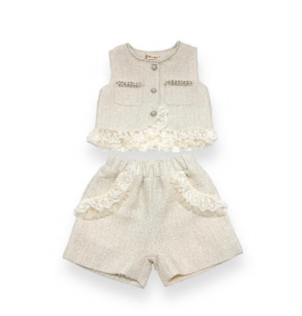 Embellished Tweed Set