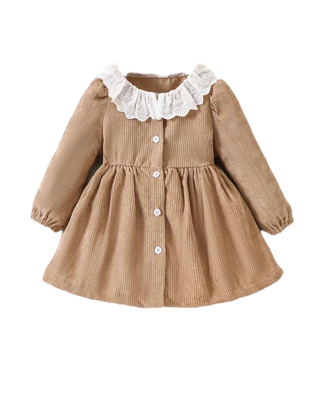 Beige Long Sleeve Dress