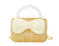 Gold Pearl Bow Bag