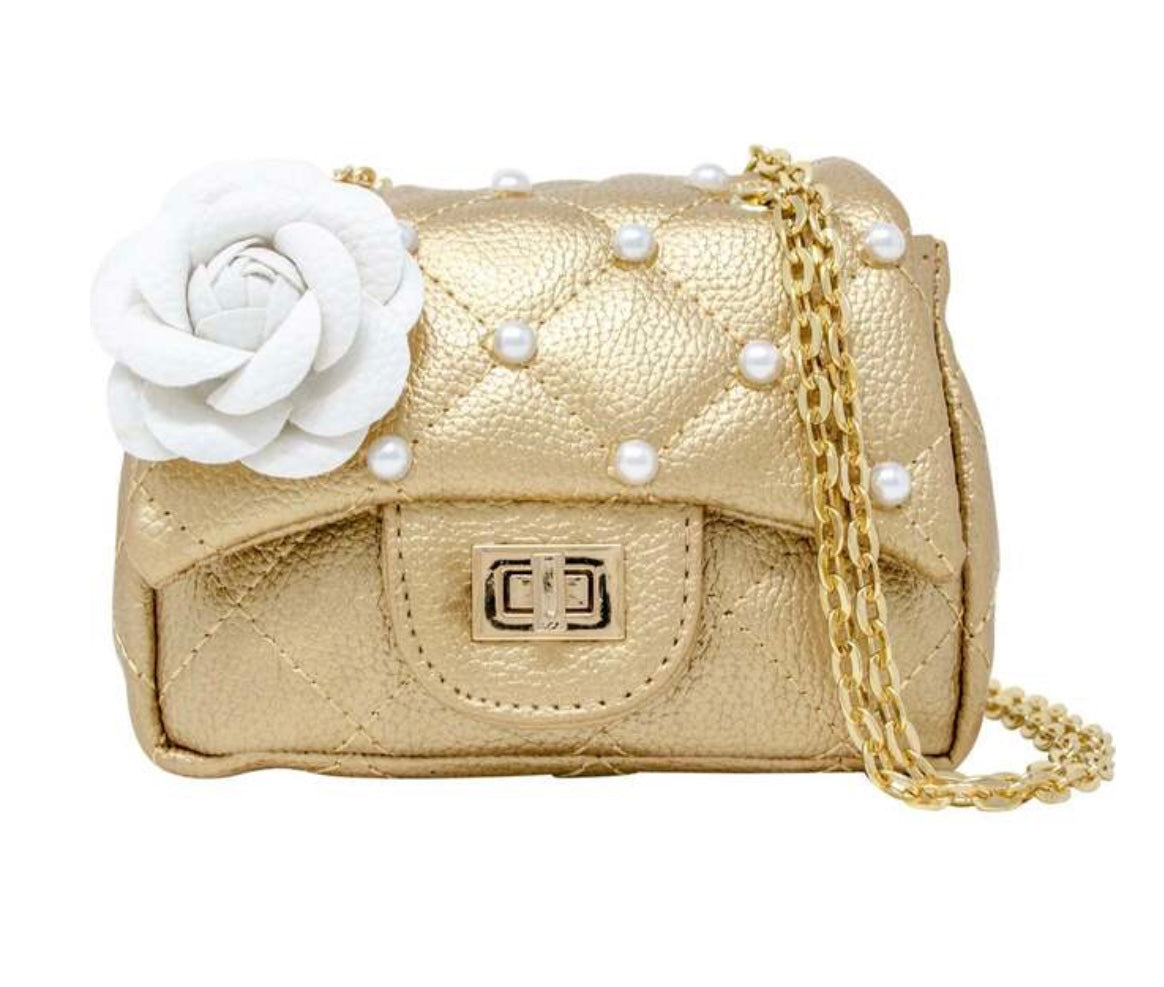Flower Pearl Crossbody Bag