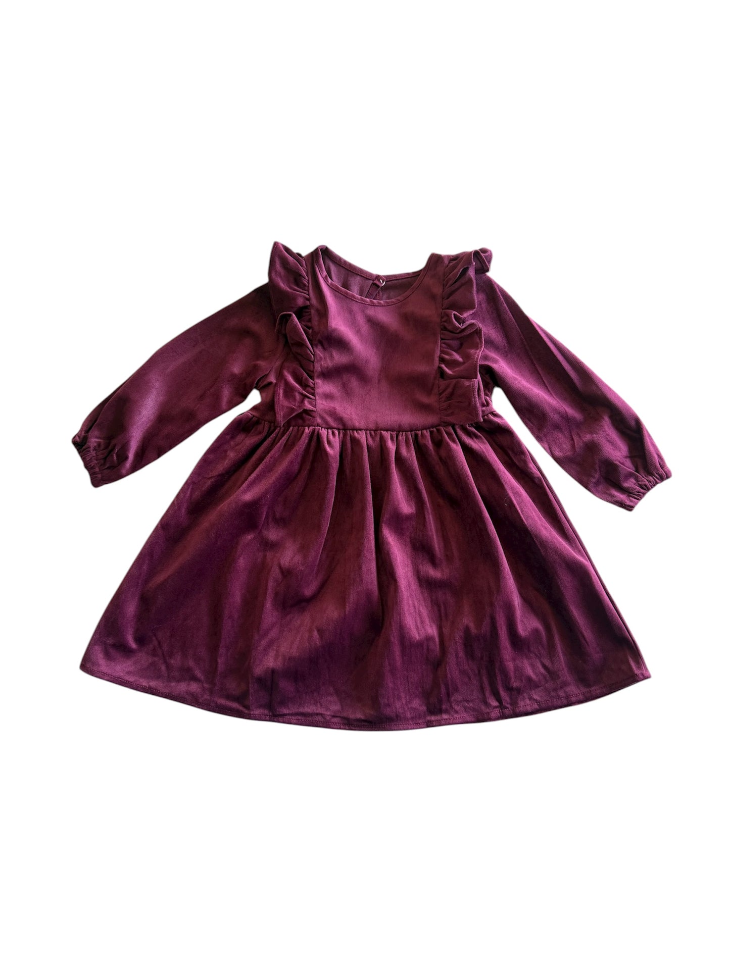 Burgundy Long Sleeve Dress