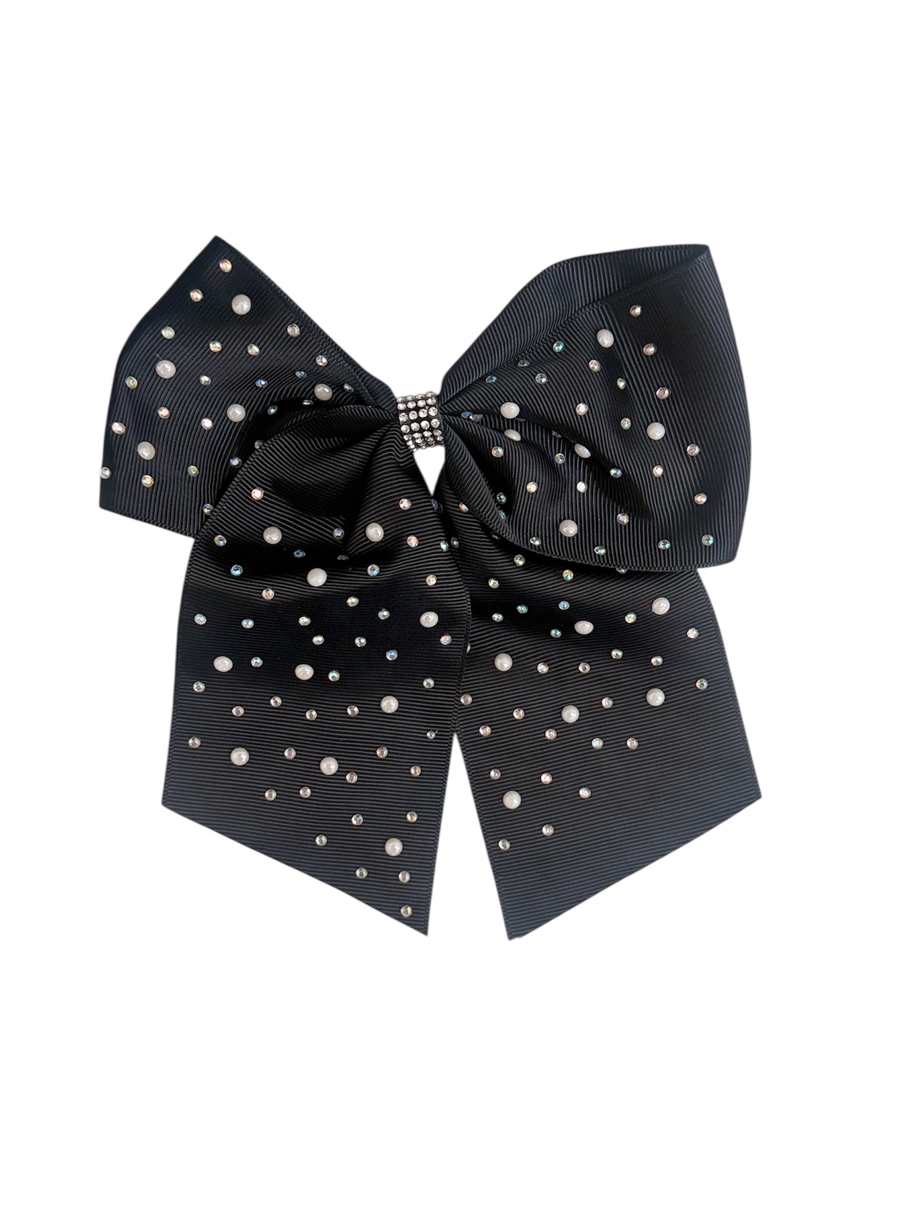 Black Rhinestone Bow