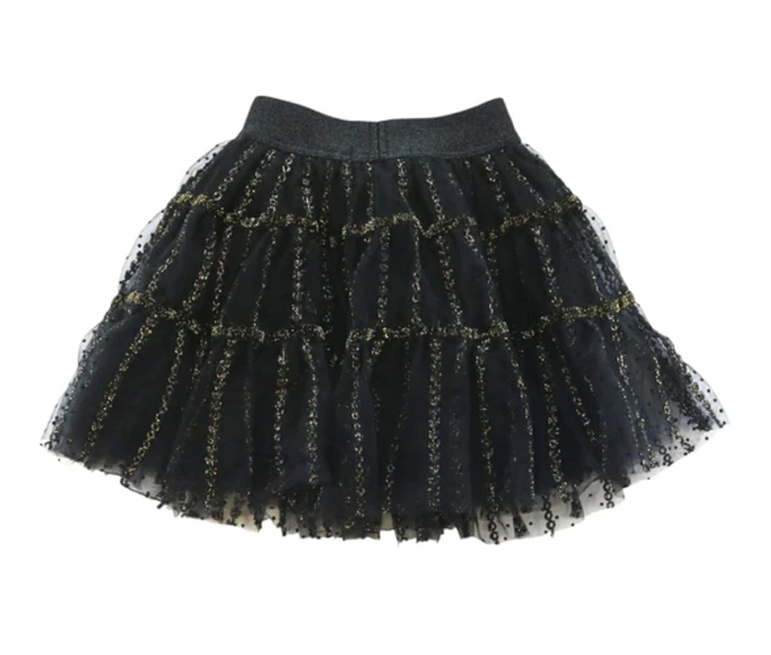 Black / Gold Mesh Skirt