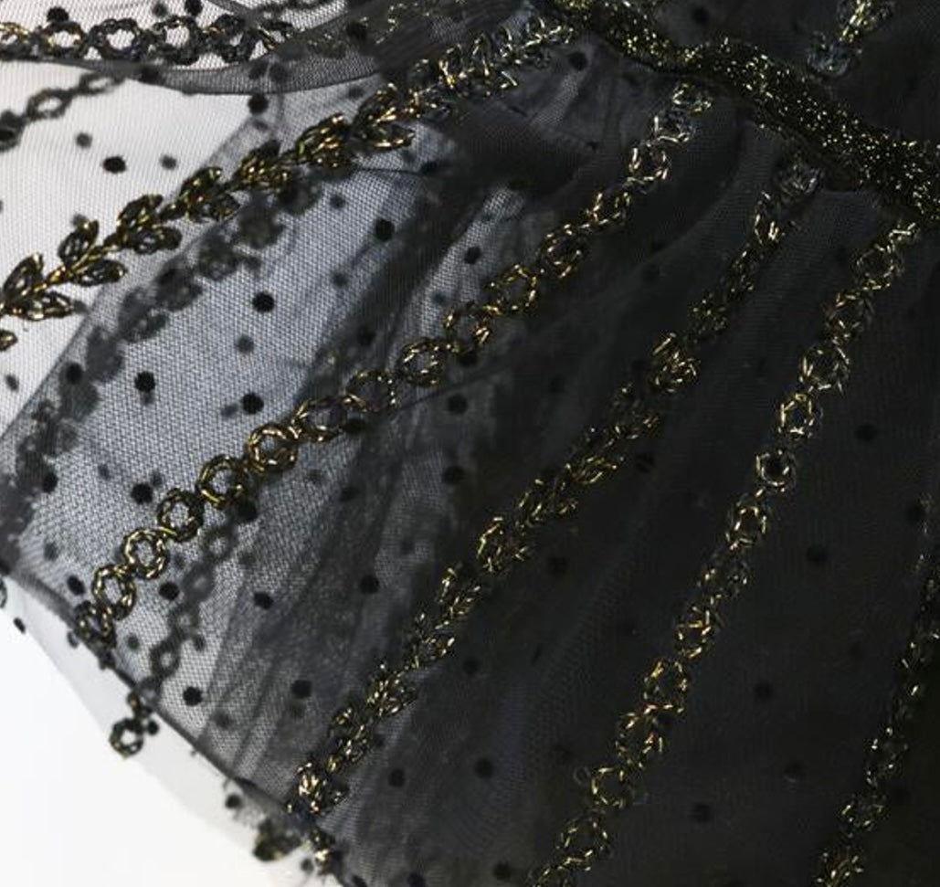 Black / Gold Mesh Skirt