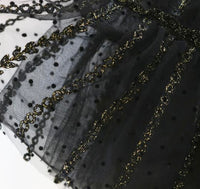 Black / Gold Mesh Skirt