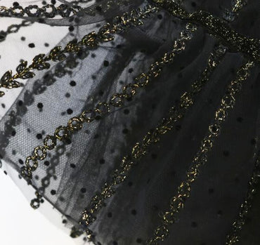 Black / Gold Mesh Skirt