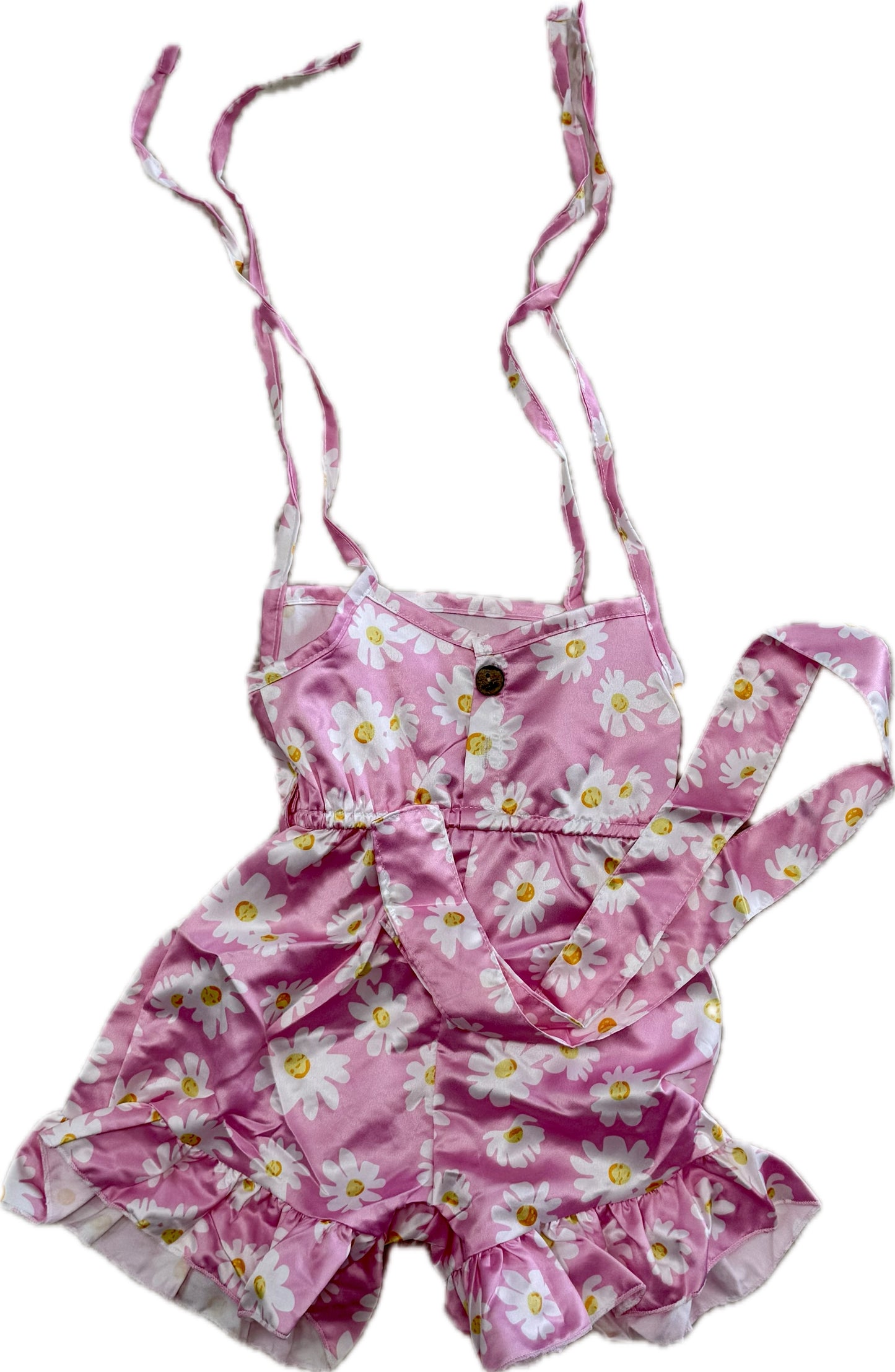 Pink Flowery Romper