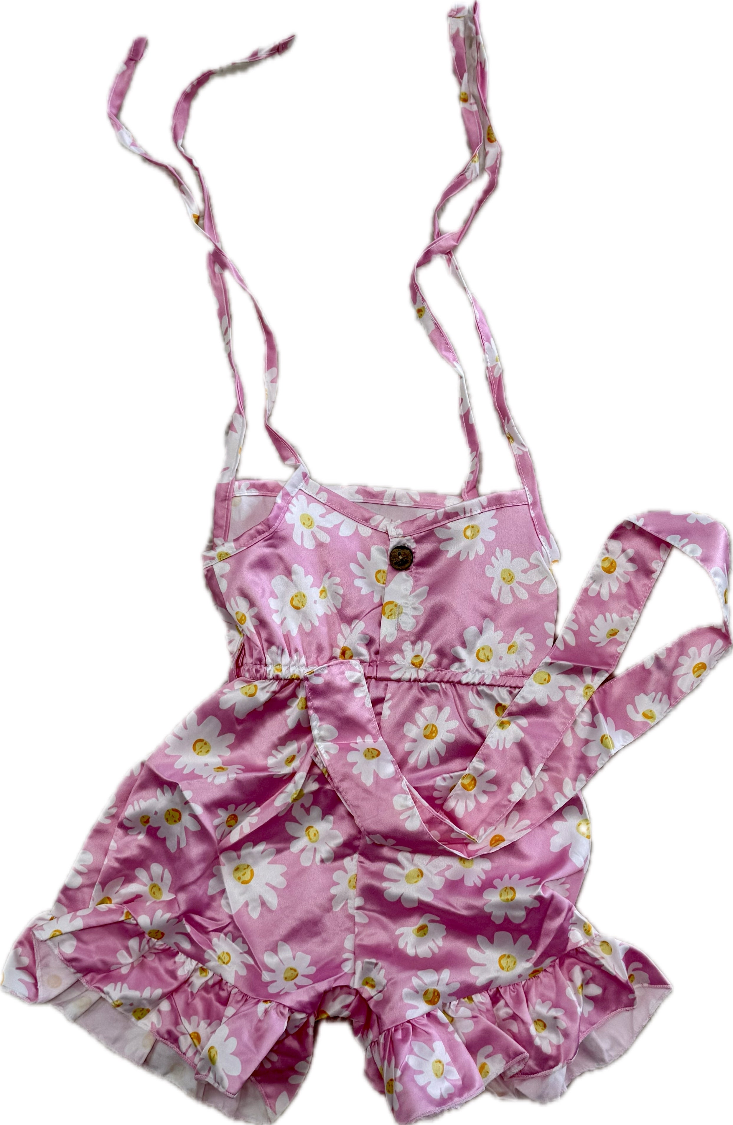 Pink Flowery Romper