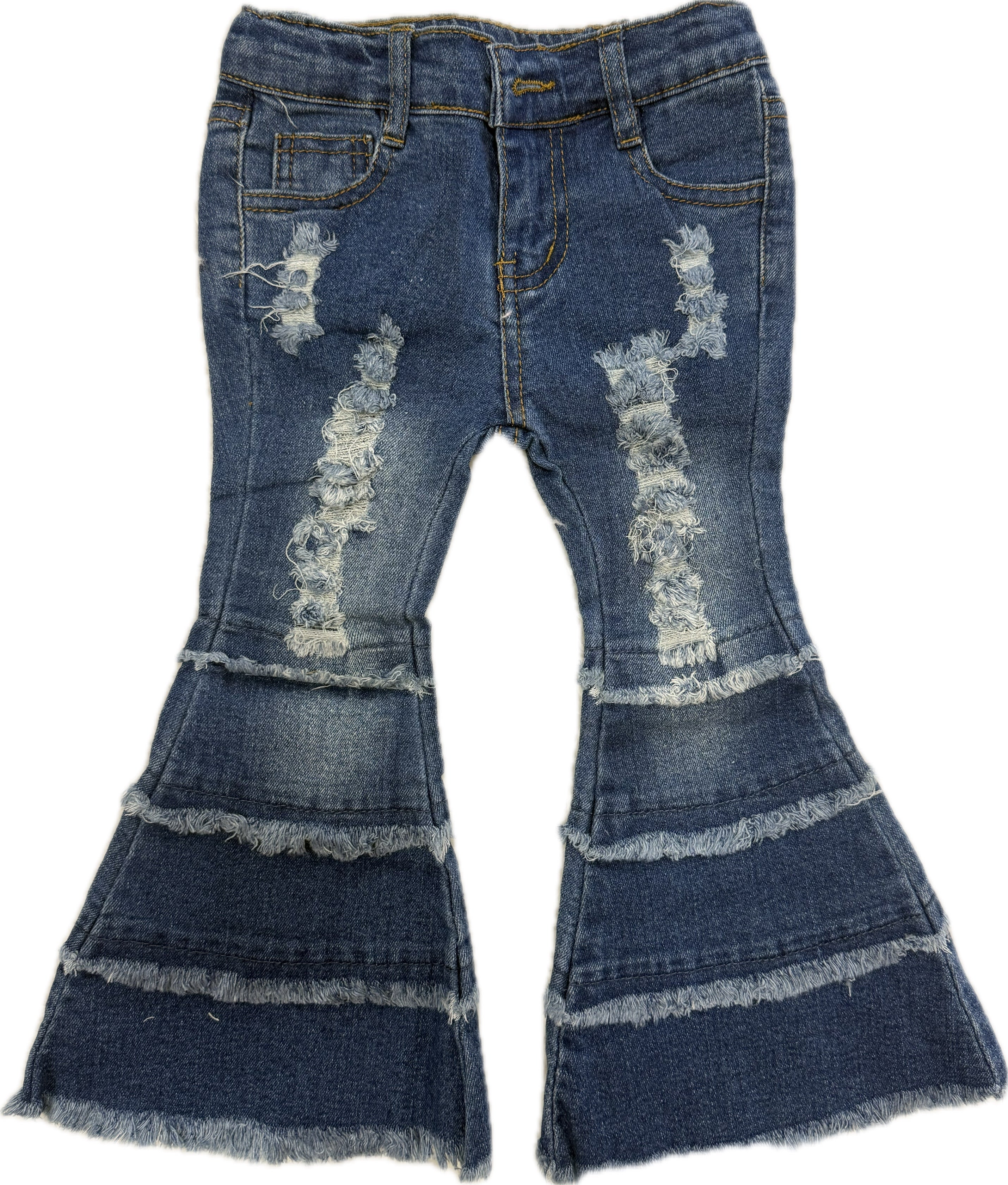 Ripped Bell Bottom Jeans